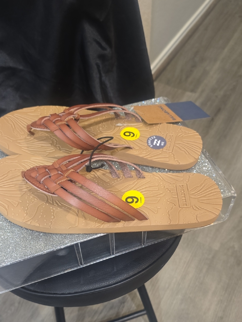 Billabong Leather Woven Thong Sandals - Picture 4 of 7